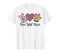 Cadeaux de Sauvetage d'animaux pour Hommes, Femmes, Enfants, Paix, Amour, Adopter Un Chat T-Shirt