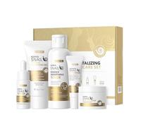 Cadeaux de soins de la peau pour femmes et adolescentes, kit essentiel de voyage pour soins de la peau d'escargot avec gel nettoyant, toner, sérum, crème pour les yeux, hydratant pour le visage pour