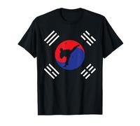 Cadeaux de Taekwondo cool pour enfants, hommes, femmes, garçons, drapeau de la Corée du Sud T-Shirt