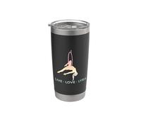 Cadeaux de yoga aérien Love Aerial Hoop, Lyra, Live Acrobat Gobelet isotherme en acier inoxydable double paroi