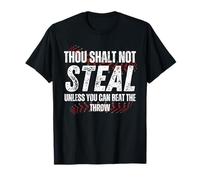 Cadeaux d'entraîneur de Baseball « Thou Shall Not Steal Baseball » T-Shirt