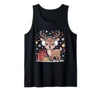 Cadeaux d'hiver Mignons Cache-Oreilles de Renne de Noël Art Graphique Débardeur