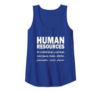 Cadeaux drôles de ressources humaines, Cadeau Amusant pour la définition des RH Débardeur, Femme, Bleu Royal, XL