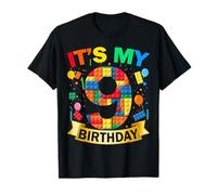 Cadeaux du 9e anniversaire Garçon Fille 9 ans C'est mon 9e T-Shirt