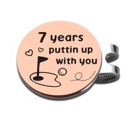 Cadeaux en cuivre pour 7 ans d'anniversaire de mariage pour mari, épouse, 7e anniversaire de mariage, cadeaux pour homme, marqueur de balle de golf, cadeau d'anniversaire pour couple, éléphant blanc
