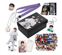 Cadeaux for Fans de V Permission TODANCE on Stage, Cartes Photo, Collier, Autocollants, Standee, Porte-clés, Support de téléphone(Black1)