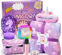 Cadeaux Licorne pour Filles 6 7 8 9 10 Ans Machine Karaoké Enfants Micro avec Haut-Parleur Couverture Lumineuse Licorne Veilleuse Bandeau Bracelet Cadeau Anniversaire Filles Jouet