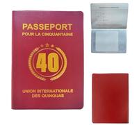 Cadeaux Livre d'or Passeport pour la Cinquantaine Passeport Anniversaire 40 ans Cadeau 40 ans Femme Homme Décoration pour Fête de Anniversaire