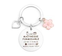 Cadeaux Maitresse d'école Porte Clef Personnalisé Cadeaux Maitresse d'école Enseignants Merci Maîtresse Personnalisée Noel Porte Clef Voiture Porte Clés Maitresse Porte-clé Cadeau Atsem Maternelle