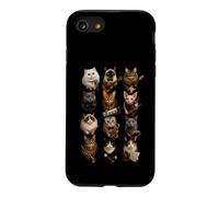 Cadeaux Musician Cats Music Band Kitty Grid Cat Lover Coque pour iPhone SE (2020) / 7/8