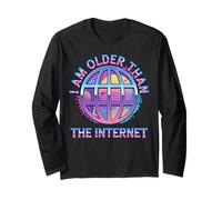 Cadeaux nostalgiques « I'm I m Older Than The Internet » des années 1980 et 1990 Manche Longue