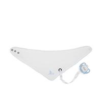 Cadeaux originaux pour les nouveau-nés | Bavoir avec Bandana et Sucette Personnalisée (Bleu) | BebeDeParis