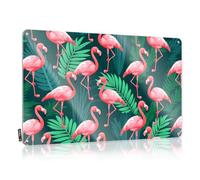Cadeaux, panneau Matal Accessoires drôles Décoration murale, Plaque en métal rustique faite à la main pour caverne d'homme | Bar Cadeau de vacances personnalisé Flamingo Paradise : motif de feuilles