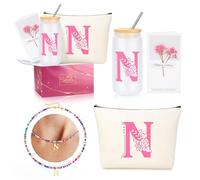 Cadeaux personnalisés pour adolescentes, adolescentes, cadeaux tendance pour filles de 10, 11, 12, 13, 14, 15, 16, 17, 18 ans, cadeaux d'anniversaire, de Noël, pour son amie, sœur, fille, initiale N