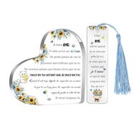 Cadeaux Pour Ami Hommes Cadeaux D'anniversaire Enseignes De Cœur Marque-pages Ensemble 2 Pièces Plaques Inspirantes Diplôme Adieu Noël Souvenirs Pour Lui Collègue Retraite Amitié Apprécier