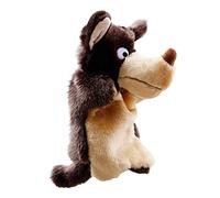 Cadeaux pour calendrier de l'Avent gris loup peluche marionnette à main cadeau animal poupée maternelle éducation précoce parents enfants petites mains de poupée (marron, taille unique)