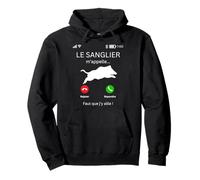 Cadeaux pour Chasseur, Sanglier Humour Homme Original Chasse Sweat à Capuche