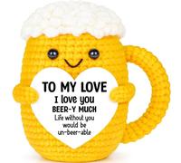 Cadeaux pour elle, lui, petite amie, petit ami, poupée de bière positive faite à la main, cadeaux d'anniversaire amusants pour femmes et hommes (To My Love)