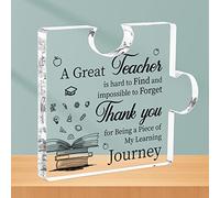 Cadeaux pour enseignants, plaque en acrylique pour enseignants, plaque en forme de puzzle, cadeaux pour la fête des enseignants, cadeaux de Noël pour les enseignants
