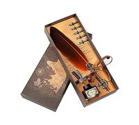 Cadeaux pour enseignants pour femmes et hommes - Ensemble de papeterie - Stylo plume - Cadeau de remerciement - Cadeau de remerciement pour enseignant avec flacon d'encre d'écriture et cinq pointes de