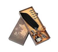 Cadeaux pour enseignants pour femmes et hommes - Ensemble de papeterie - Stylo plume - Cadeau de remerciement - Cadeau de remerciement pour enseignant avec flacon d'encre d'écriture et cinq pointes de