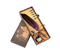 Cadeaux pour enseignants pour femmes et hommes - Ensemble de papeterie - Stylo plume - Cadeau de remerciement - Cadeau de remerciement pour enseignant avec flacon d'encre d'écriture et cinq pointes de