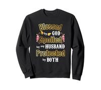Cadeaux pour Femmes - Béni par Dieu gâté par Mon Mari - Wives Sweatshirt