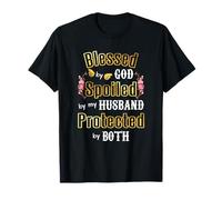 Cadeaux pour Femmes - Béni par Dieu gâté par Mon Mari - Wives T-Shirt