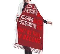 Cadeaux pour femmes dans la trentaine, rouge et blanc chaque fois que vous vous sentez submergé, souvenez-vous de qui fille écharpe pashmina châles et écharpes, Gvn01, taille unique