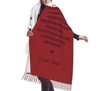 Cadeaux pour femmes dans la trentaine, rouge et blanc chaque fois que vous vous sentez submergé, souvenez-vous de qui fille écharpe pashmina châles et écharpes, 3dq02, taille unique