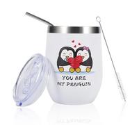 Cadeaux pour Femmes Hommes Tasse Pingouin - Cadeau Personne préférée, Cadeau Couple Cadeau pour Lui, Anniversaire de Mariage Cadeau Pingouin pour Anniversaire, Saint Valentin, Noël, 350 ml Blanc