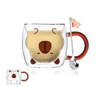 Cadeaux pour femmes - Jolis verres à café à double paroi - Tasses à café Kawaii Cappuccino - Thé - Expresso - Latte Macchiato - Cadeaux de Noël - Cadeau d'anniversaire - Cadeaux amusants pour petite