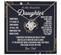 Cadeaux pour fille de la part de papa, cadeaux d'anniversaire pour fille, collier pour ma fille de papa, collier pour ma fille, collier père fille, collier nœud d'amour, cadeau de Noël pour fille