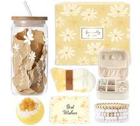 Cadeaux pour filles adolescentes 9, 10, 11, 12, 13, 14, 15 ans, cadeau de Noël, anniversaire, fille, gobelet en verre, verre à boire avec paille et couvercle, tasse à café, chaussettes, bandeau, boîte