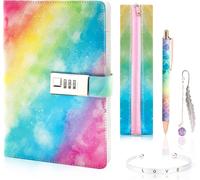 Cadeaux Pour Filles De 8,9,10,11,12,13 Ans,Journal Intime Avec Cadenas,Cadeau D'anniversaire,Cadeau Pour Fille,Âge 7-14,Carnet De Notes Avec Code Pour L'école,Papeterie,Stylo,Trousse