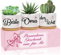Cadeaux Pour Grand-Mère,Meilleure Grand-Mère Du Monde,Pots De Fleurs,Cadeaux D'anniversaire,De Fête Des Mères,Noël De Petite-Fille Et Petit-Fils