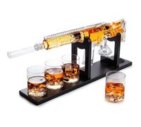 Cadeaux pour homme et papa, ensemble de carafe à whisky - Édition limitée AR, bouchon silencieux - 800 ml et 4 verres à whisky de 355 ml - Cadeau d'anniversaire pour père - Soirée, liqueur, vodka Tik