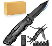 Cadeaux pour homme, lui, papa, petit ami, mari, couteau de poche multifonction avec lame, cadeau de fête des pères. Cadeau cool pour la Saint-Valentin, Noël, outil parfait pour homme, camping, urgence