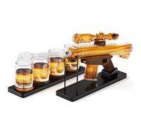 Cadeaux pour homme, papa, ensemble de carafe à whisky Kollea pour homme, ensemble de décanteur avec 4 verres à balles et télescope de visée, idée de cadeau de Noël, d'anniversaire, distributeur