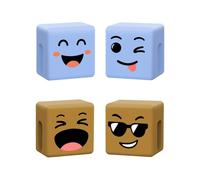 Cadeaux pour hommes, adolescents, garçons, filles, enfants : lot de 2 cubes d'humeur double pour les mouvements d'humeur, série Thumbs Up Lazy Phone Stand Holder Cadeaux pour Noël Femmes Adultes
