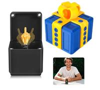 Cadeaux pour Hommes Boîte du Doigt d'Honneur Décoration de Bureau Drôle Boîte à Blague du Doigt d'Honneur Cadeau Surprise du Doigt d'Honneur Farce Main Cadeau Pop-Up (Bleu + Jaune)