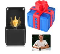 Cadeaux pour Hommes Boîte du Doigt d'Honneur Décoration de Bureau Drôle Boîte à Blague du Doigt d'Honneur Cadeau Surprise du Doigt d'Honneur Farce Main Cadeau Pop-Up (Bleu + Rouge)