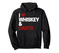 Cadeaux pour Joueur de fléchettes I Love Whiskey & Fléchettes Sweat à Capuche