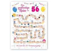 Cadeaux pour le 56e anniversaire femme et homme - Cadeaux pour femmes à partir de 56 ans - Belle carte d'anniversaire 56 homme et femme - Décoration d'anniversaire 56 ans hommes et femmes - Carte 1969