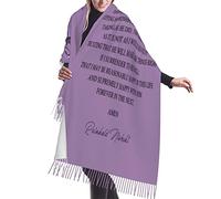 Cadeaux pour les femmes d'âge moyen, violet chaque fois que vous vous sentez submergé, souvenez-vous de qui fille pashmina à pompons, S0j02, taille unique