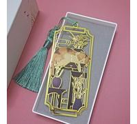 Cadeaux pour les femmes Maman Enseignantes Étudiantes - Yocuzee Marque-page chat en métal avec boîte cadeau, marque-page avec gland, marque-page pour livres (chat 01)