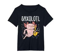 Cadeaux pour Les Joueurs de Saxophone, idées Cadeaux de Saxophone T-Shirt, Femme Grandes Tailles, Noir, 5X