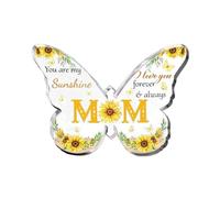 Cadeaux pour maman, idées de cadeaux uniques pour l'anniversaire des mères, 10,2 x 7,6 cm, en forme de papillon, acrylique, cadeaux commémoratifs pour Noël, Thanksgiving, bandeau de baptême pour fille