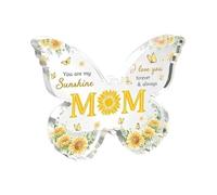 Cadeaux pour maman, idées de cadeaux uniques pour l'anniversaire des mères, 10,2 x 7,6 cm, en forme de papillon, acrylique, cadeaux commémoratifs pour Noël, Thanksgiving, fête des mères congelés (B, A
