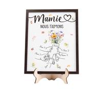 Cadeaux pour Mamie, Cadeau Fête des Mères Personnalisé, Mamie Nous t'aimons, Cadeau Personnalisé avec Noms (5 noms)